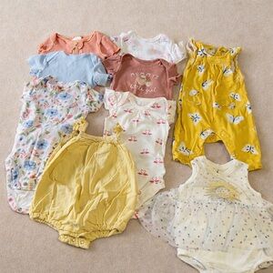 Baby Girl Outfit Bundle 3M/3-6M| Carter’s & Similar Brands| 9pc Spring/Summer